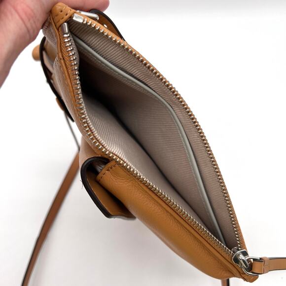 RADLEY LONDON Wilton Way Crossbody Tan Leather Slim Tab Travel Pockets NEW - Picture 9 of 16